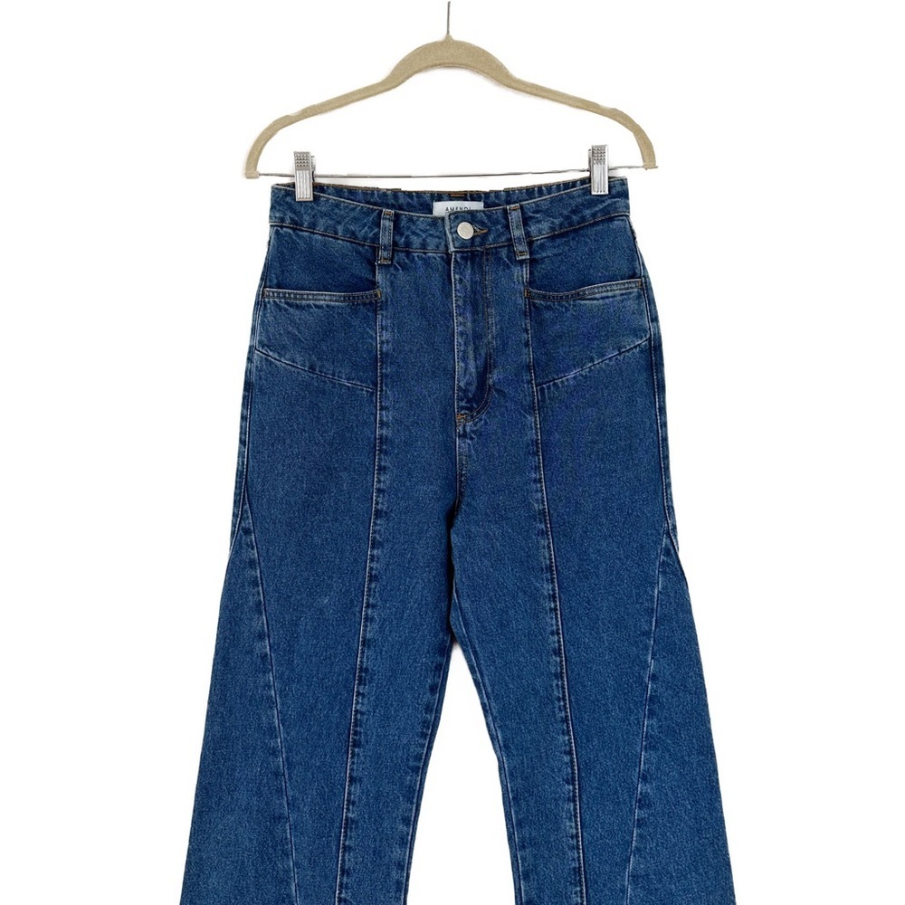 Amendi NEW Joni Mid Blue Flare High Rise Denim Jeans Size 27 - Picture 4 of 5